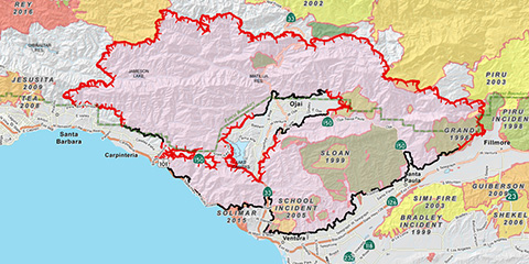 CA fire map
