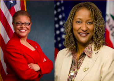 Congressmember Karen Bass and State Senator Holly Mitchell 