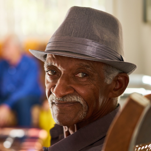 Close up image of an older gentleman