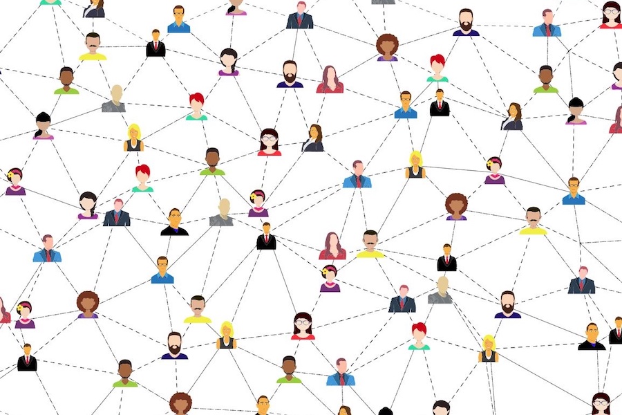 Graphic of connected people