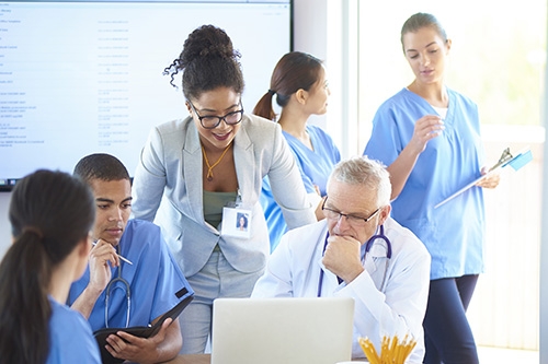 social worker and doctor