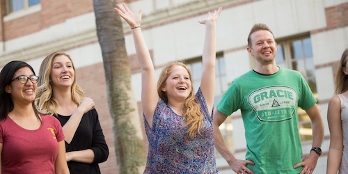 A Group of happy students