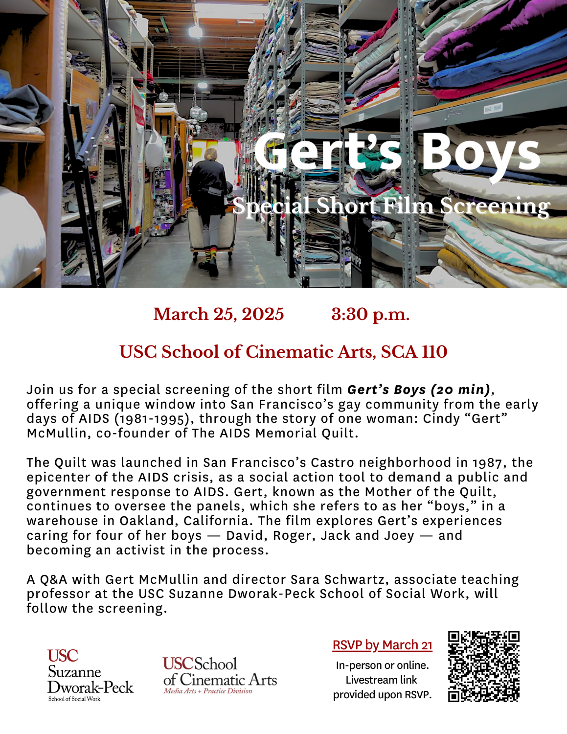 Gertz boy film screening flyer