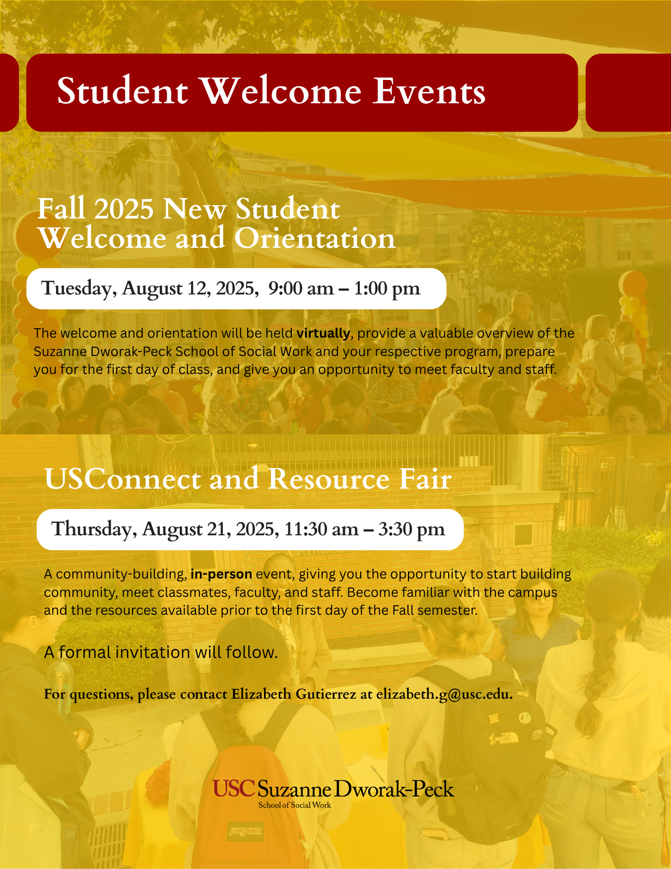 Fall 2025 Orientation Events