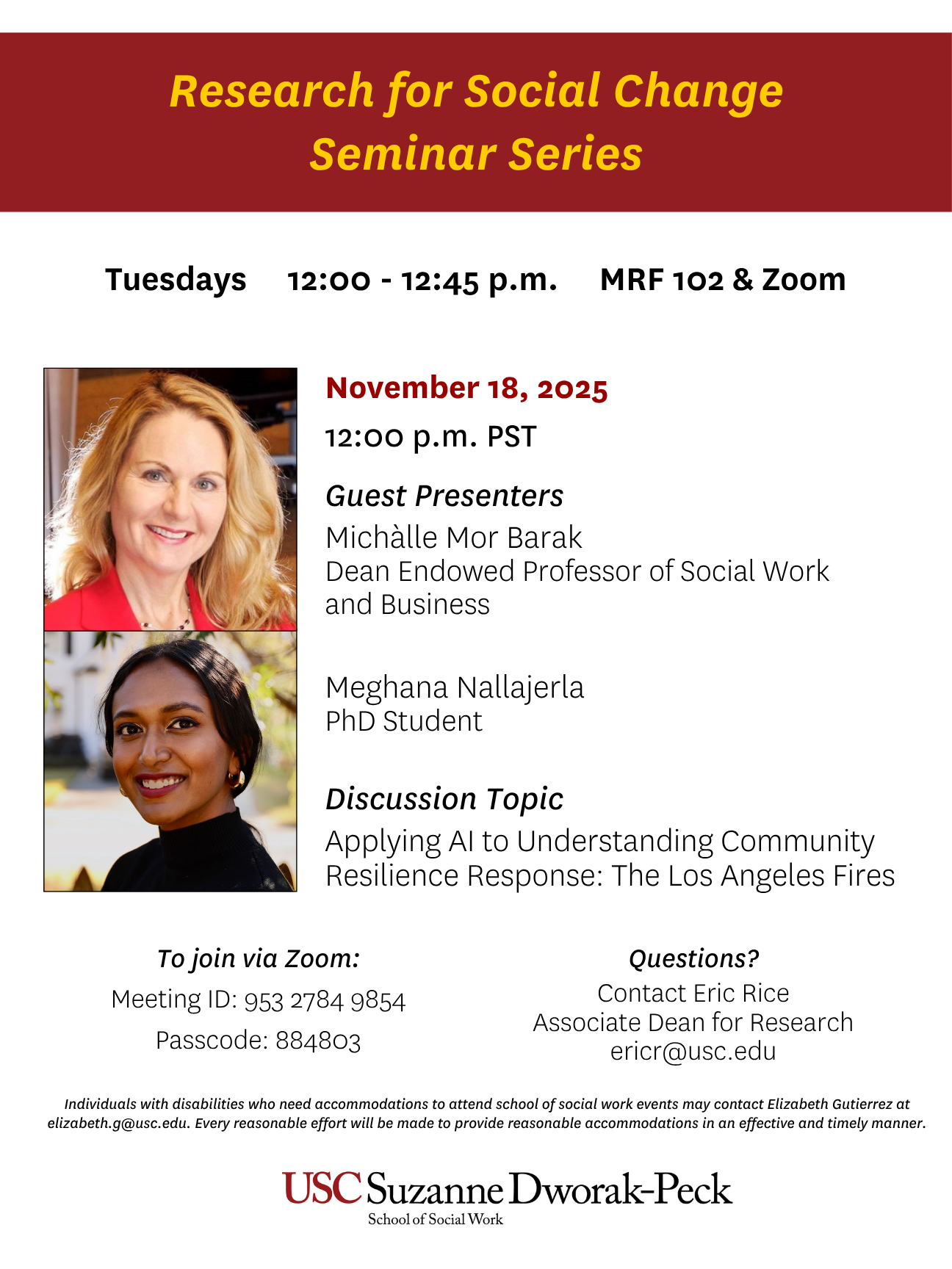 Research for Social Change Seminar Series