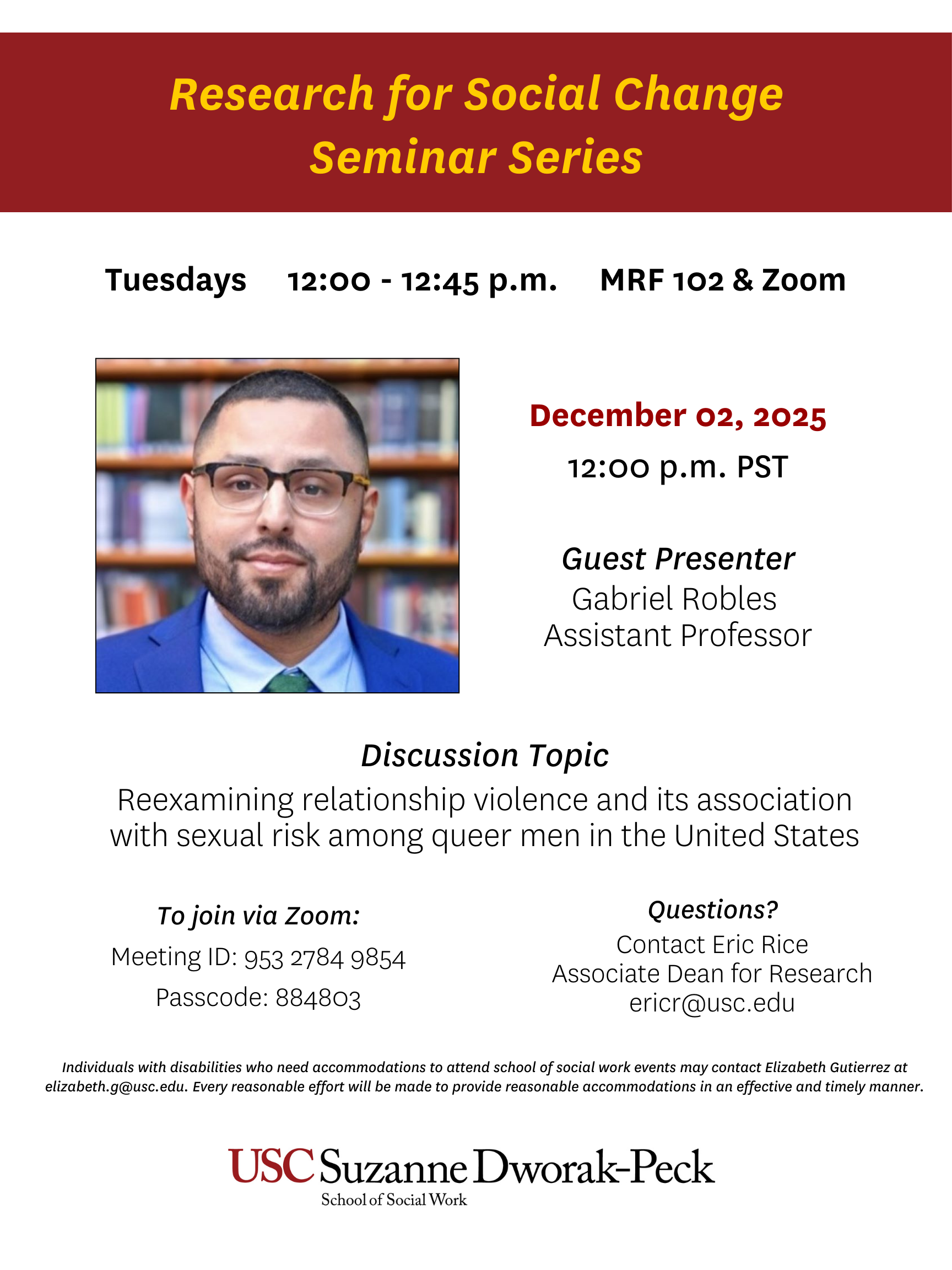 Research for Social Change Seminar Series - 12-02-2025 Robles