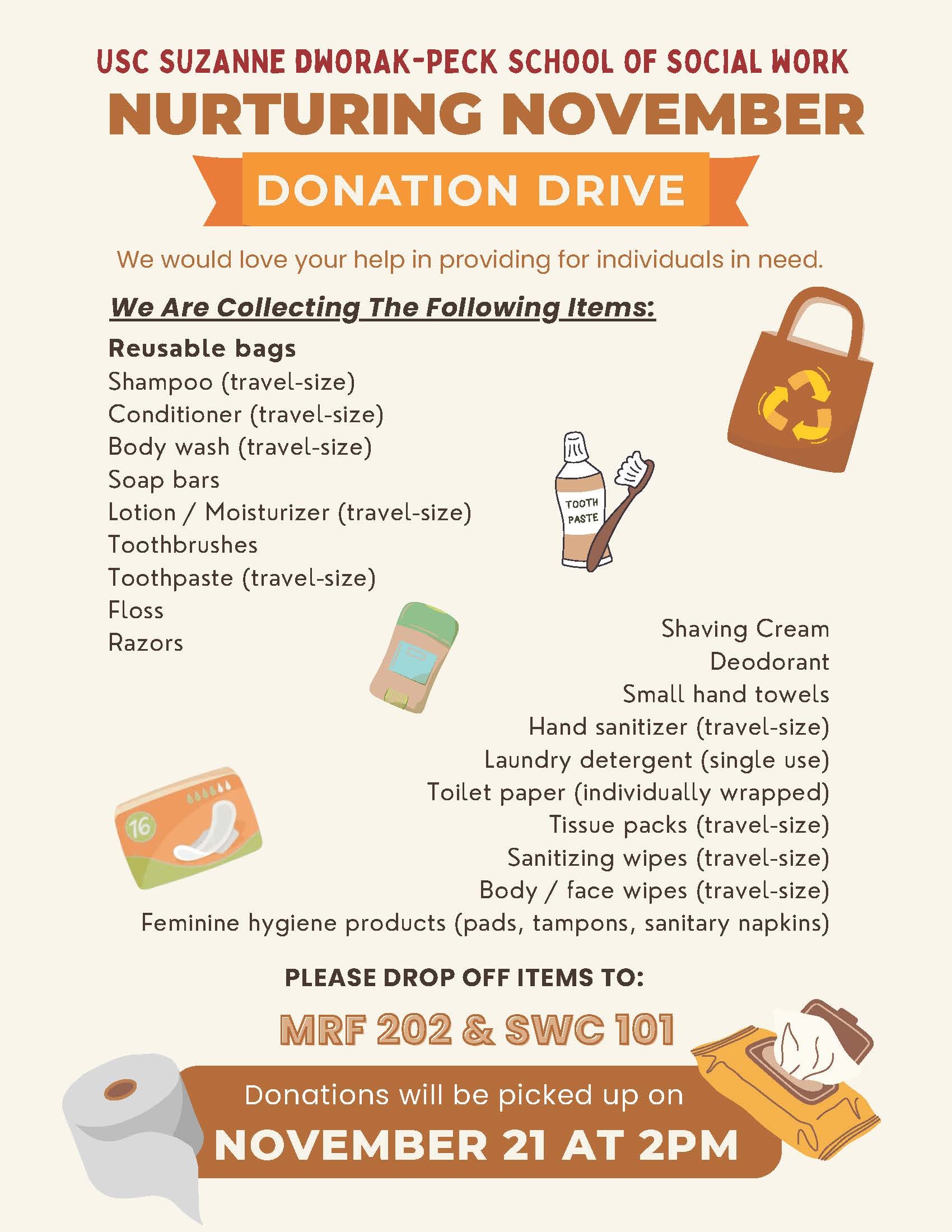 USC Social Work Donation Drive