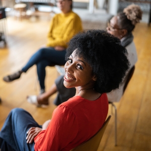 Woman in a meeting