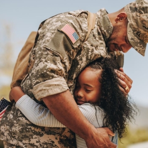 Military father and daughter