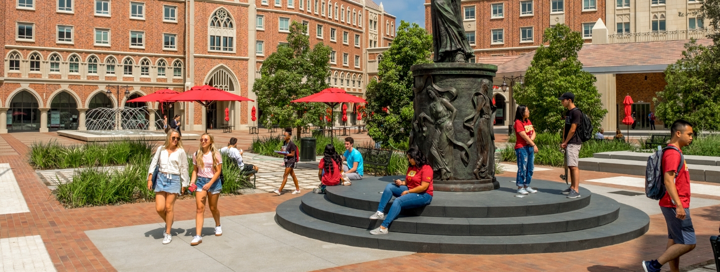 students on campus