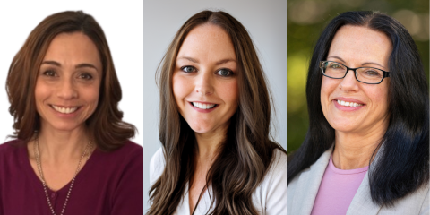 Composite photo of 3 faculty members